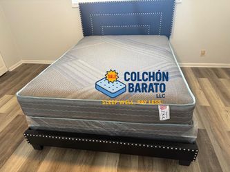 NEW MATTRESS QUEEN SIZE PLUSH WITH BOX SPRING