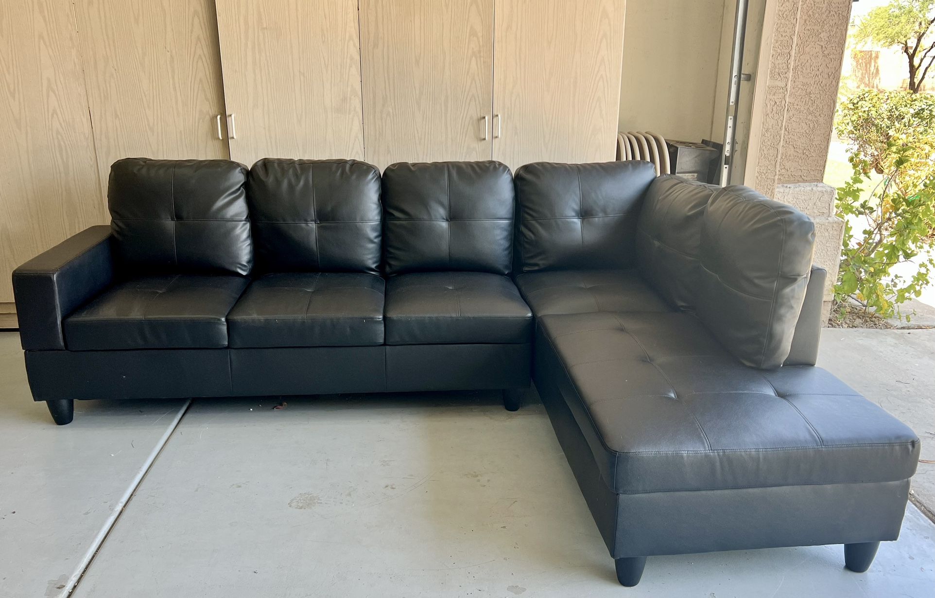 New Black Sectional