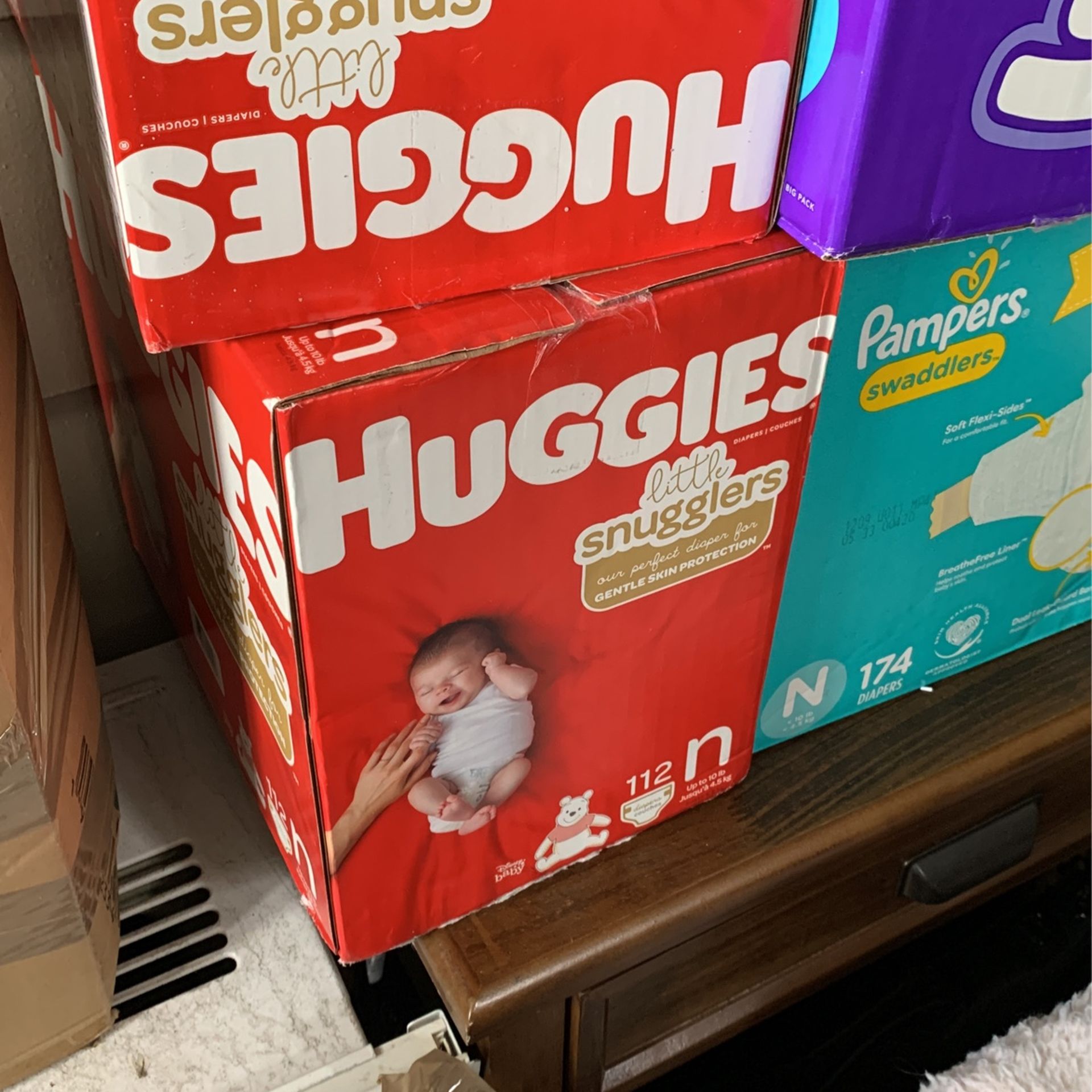 Diapers - Size NEWBORN 3 Boxes