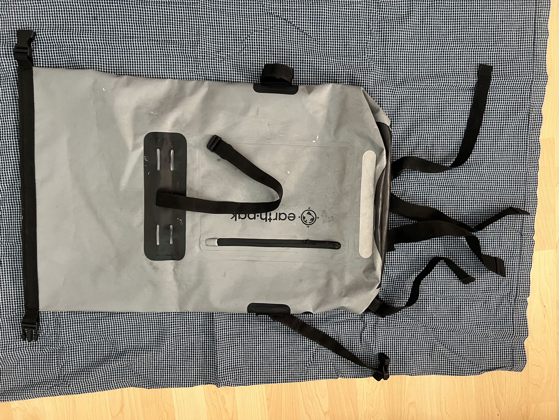 Earth Pak Waterproof Backpack with Roll-Top Closure, Front Pocket, & Cushioned Back Panel
