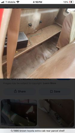 Toyota Rear Bench Shelf Parcel Shelf.  