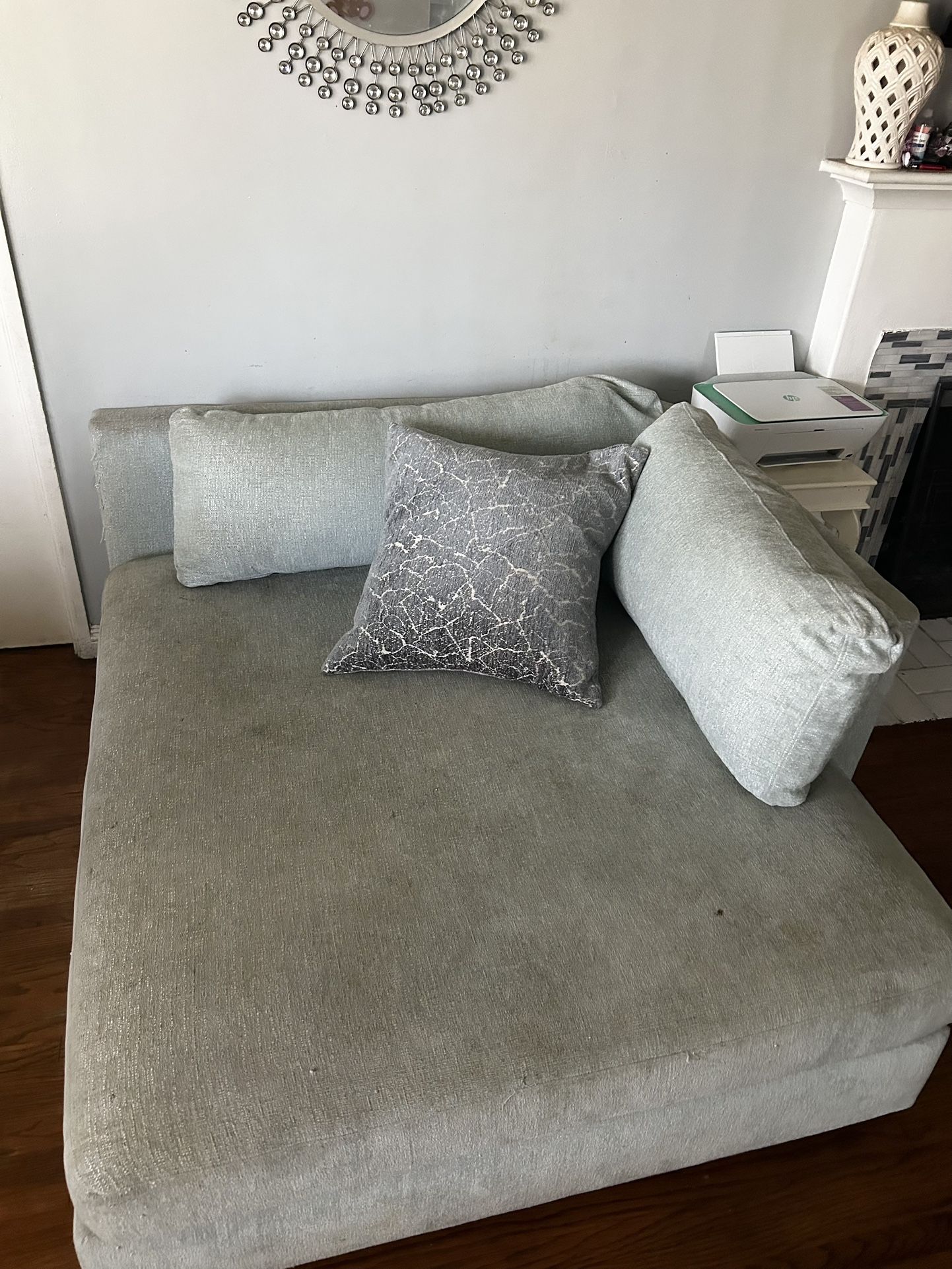 Light Blue Cuddler Chaise Super Comfy