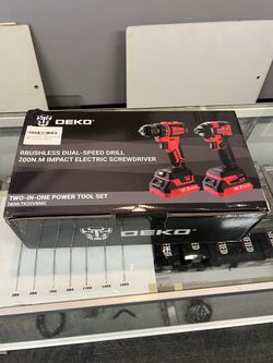 Drill and impact power tool set