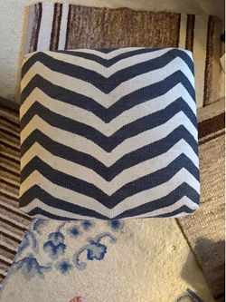 Footstool, zebra print.
