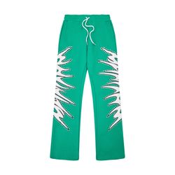 Misfit Studded Terry Flare Sweatpants (Green)