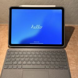 Apple iPad Air 5th Gen + Logitech Folio Keyboard Case + Apple Pencil gen 2