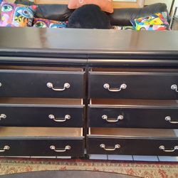 MAHOGANY DRESSER+MIRROR, $295 O.B.O.