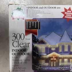 Christmas Lights - 300 Total Clear Indoor/outdoor Lights. 