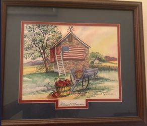 Blessed America Signed Framed Art Print