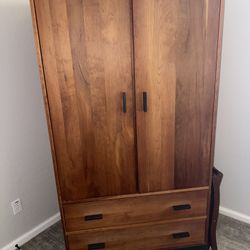 Design Within Reach Wood Modern Rustic Wardrobe /TV Cabinet 