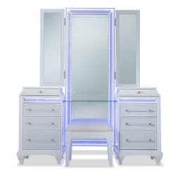 HIGH GLAM VANITY SET 8 DRAWER 