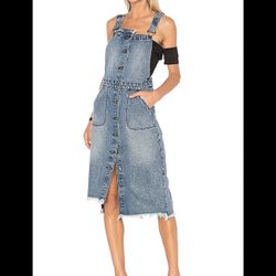 One teaspoon blue society dungaree dress