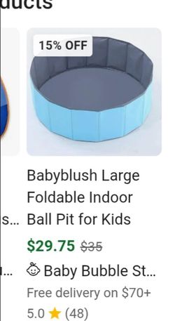 Kids Foldable Ball Pit (no balls)