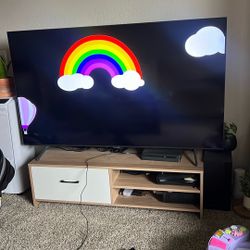 White and Oak TV stand