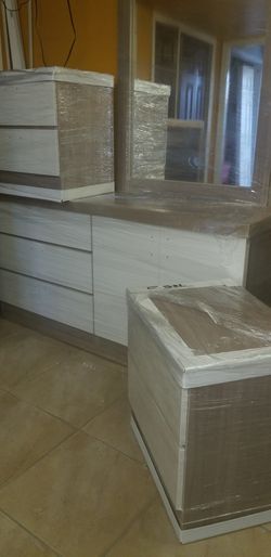 Brand new sandal wood bedroom set