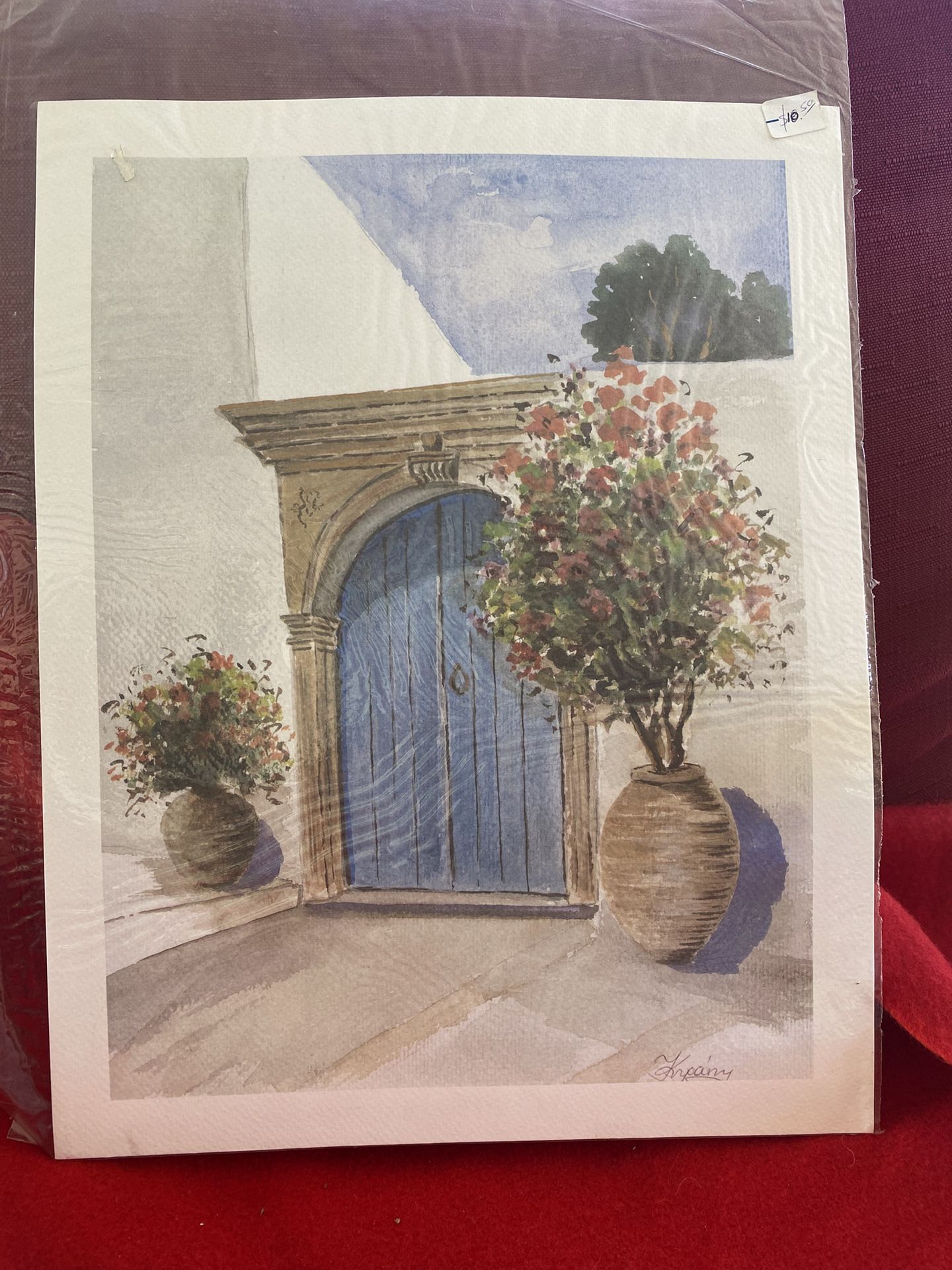 14.25 Inch x 11 Inch Original Poster Print From Greek Hand Paintings Imported From Greece