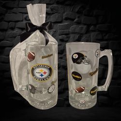 Steelers glass mug
