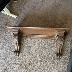 Vintage Wooden Wall Stand Display 