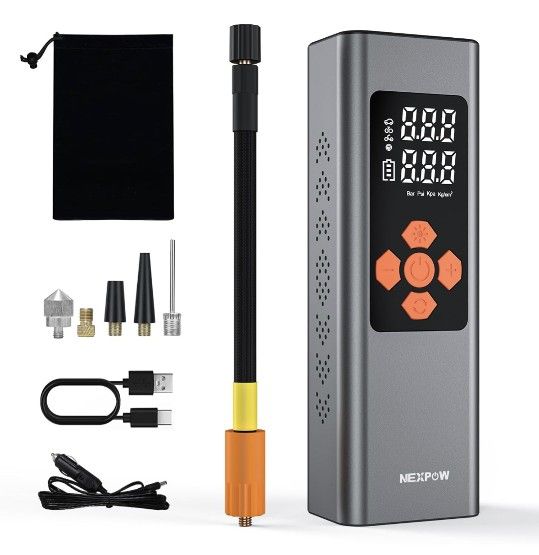 Brand New Unopened Auto Inflator Portable Air Compressor, Cordless 150PSI Car Air Pump with Digital Dual Screen, Electric Mini Tire Pump with 7500 mAh