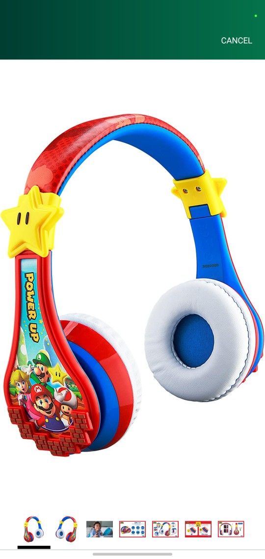 Super Mario brothers Bluetooth Kids Headset
