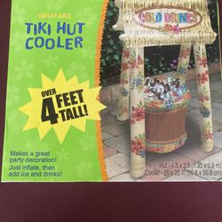 4 Foot Tiki Hut Beverage Cooler Tropical Decor