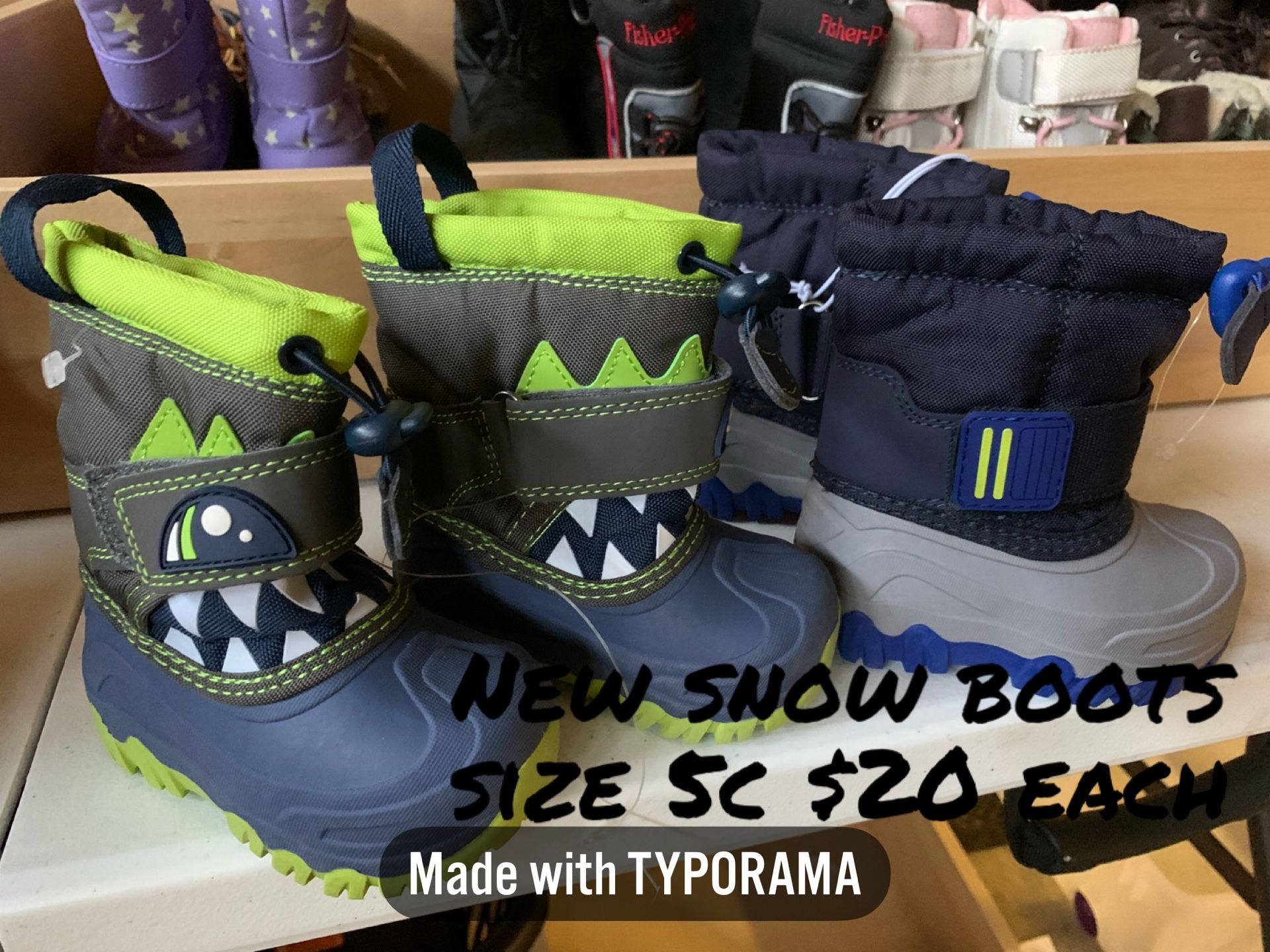 Snow boots size 5c small kids