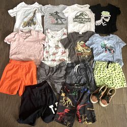 Boys 6/7 Summer Lot of Clothes - Shorts, Shirts, etc. - Dino Lover