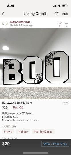 Halloween Boo Letters