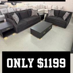 NEW SOFA SET AND COFFEE TABLE 