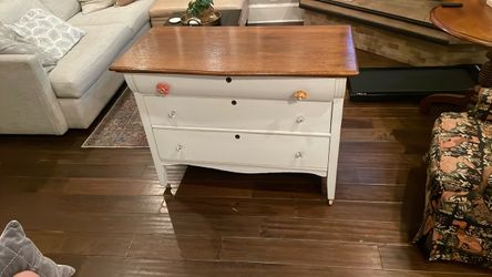 3-Drawer Dresser with Wood Top