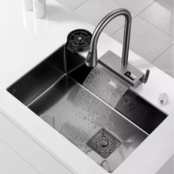Stainless steel kitchen sinks with faucet set