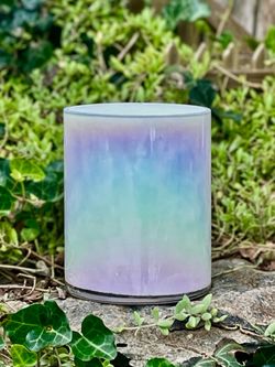 Teleflora Modern Iridescent Opalescent Glass Cylinder Vase