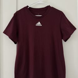 Adidas Women’s Logo T-Shirt – Maroon