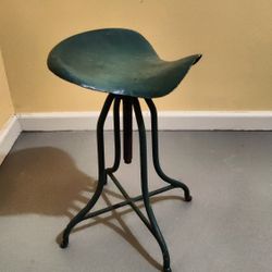 Vintage Industrial Adjustable Stool 
