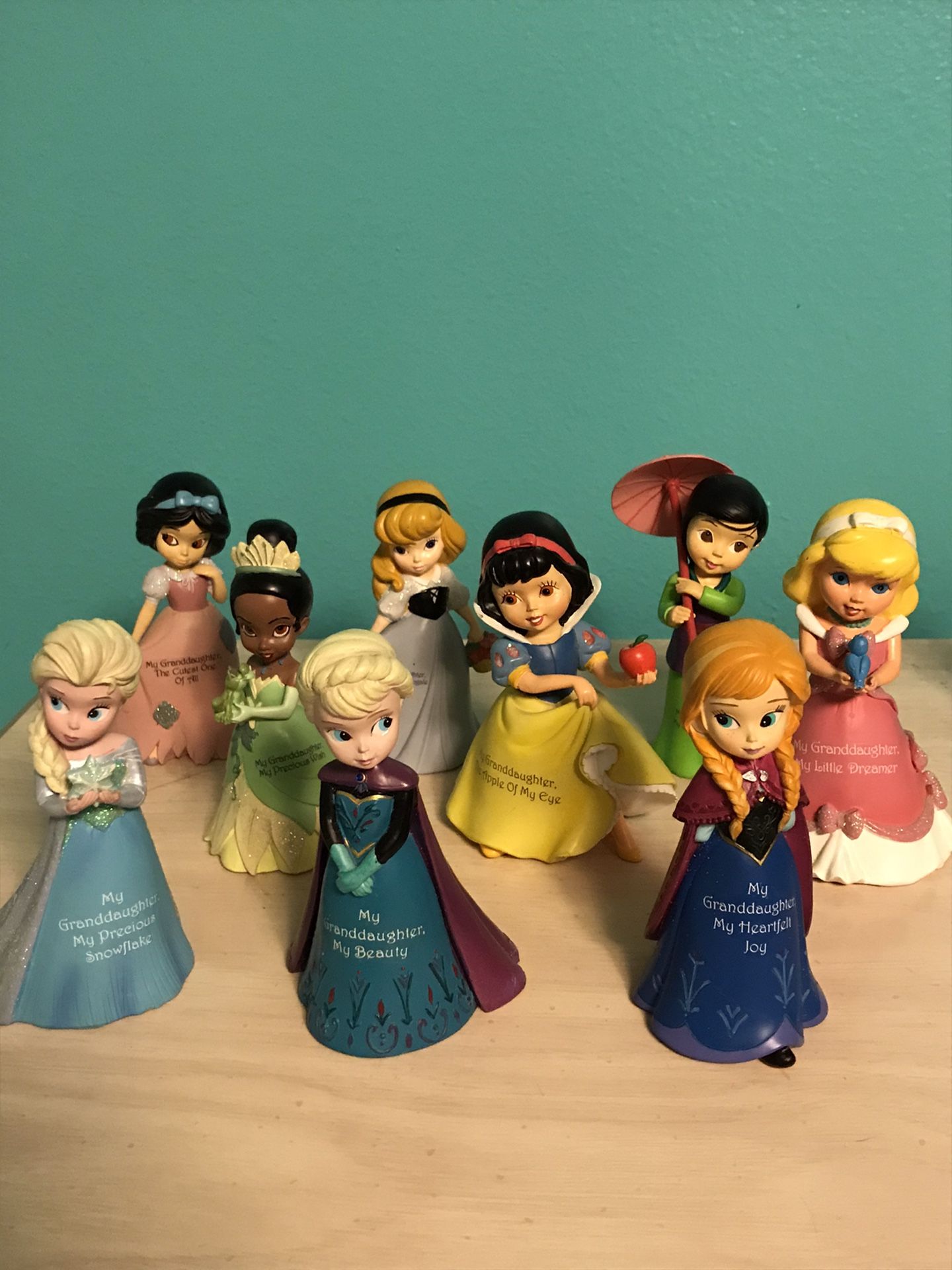 Disney Princess Granddaughter Collectors Figurines (collection of 9)