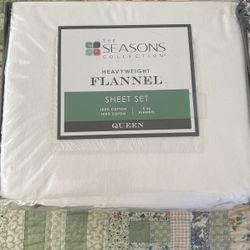 Queen Flannel Sheet Set  Brand New 100% Cotton
