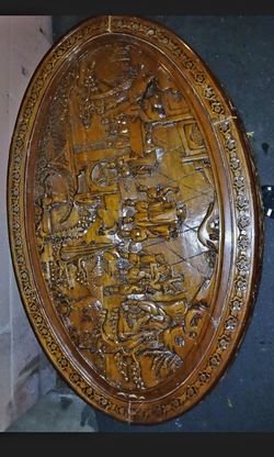 Antique Chinese hand carved coffee table