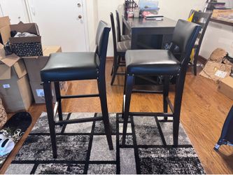Two Vinyl Bar Stools