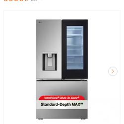 31 cu.ft. SMART Standard Depth MAX French Door Refrigerator with Door-in-Door InstaView in PrintProof Stainless Steel  1500  New   Delivery available