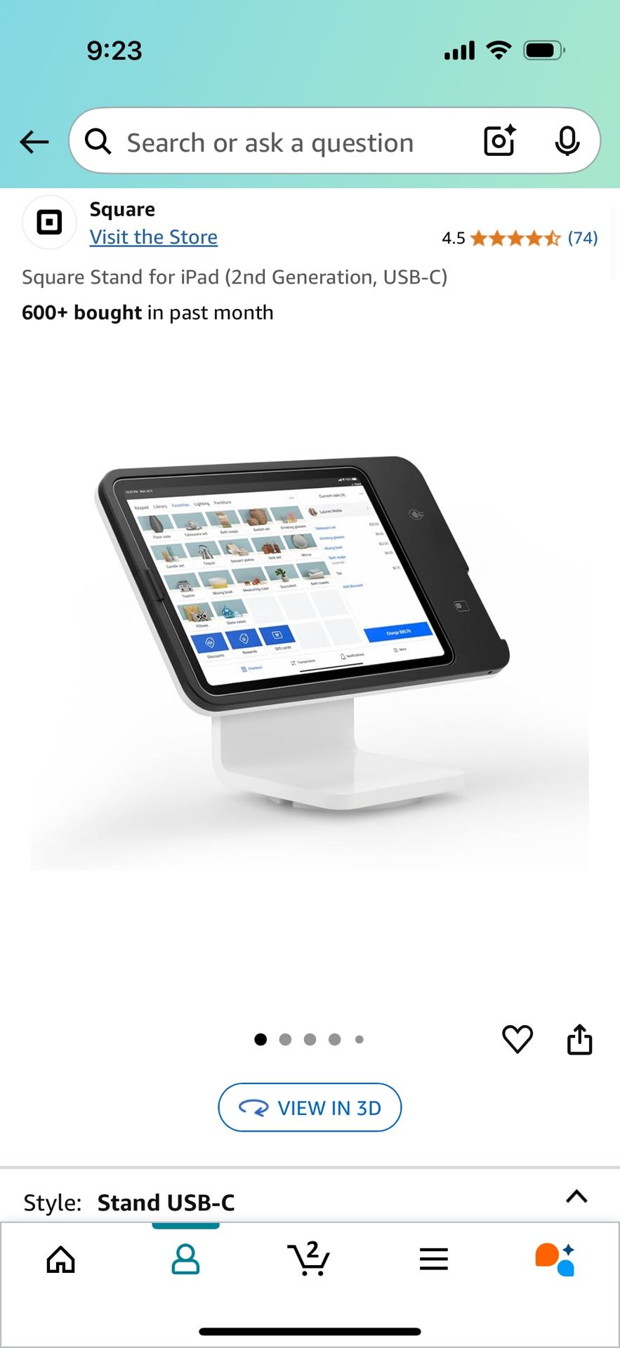Square Stand for iPad (2nd Generation, USB-C)