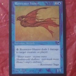 1997 MTG Rootwater Hunter Summon Merfolk Brom Magic The Gathering Card Game Wizards Of The Coast Collectible