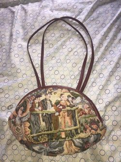 Vintage Vassar Girl Tapestry Crossbody Purse Clutch Wallet Accessory