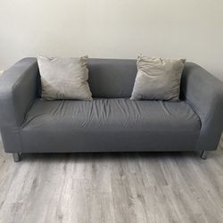 Grey Ikea Couch W/ Pillows 