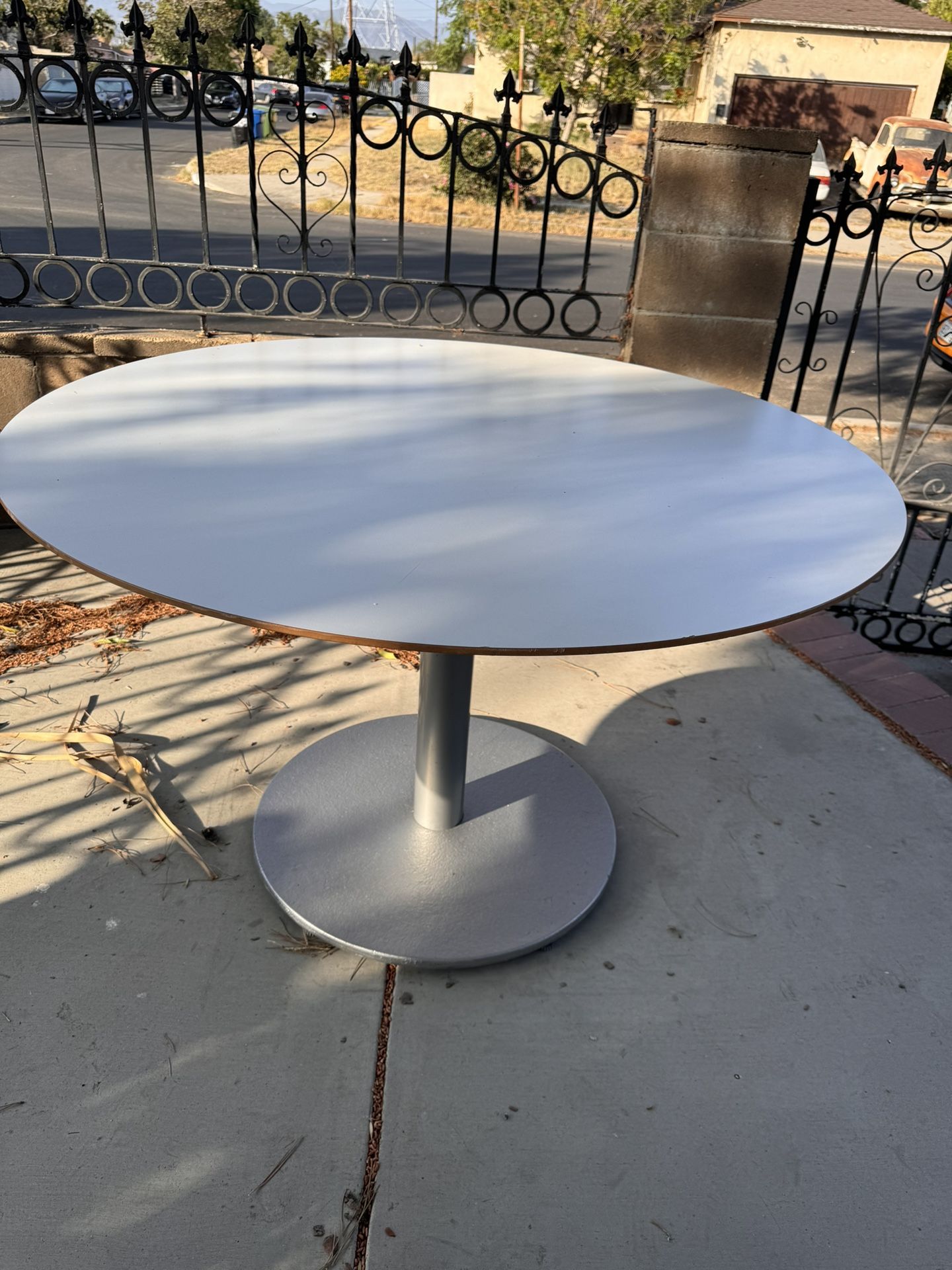 White Round Dining Table