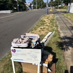 Free Pile:  Books, Clothing Nike Sandals, Packing Supplies 