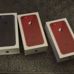 TWO IPHONE 8 AND IPHONE 7