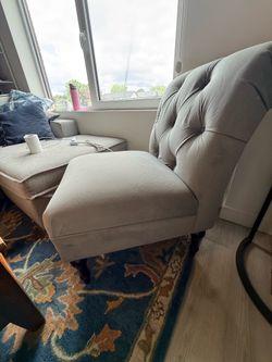 Grey accent chair