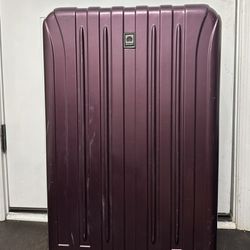 Delsey Large Purple Checked Luggage