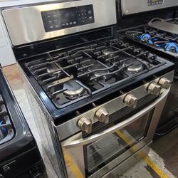 LG 30" Wide Apartment Size 5 Burner Stainless Steel Gas Stove Range Estufa 