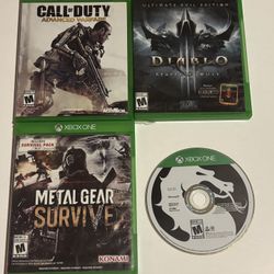 4 Xbox One Games COD Mortal Kombat Diablo Metal Gear